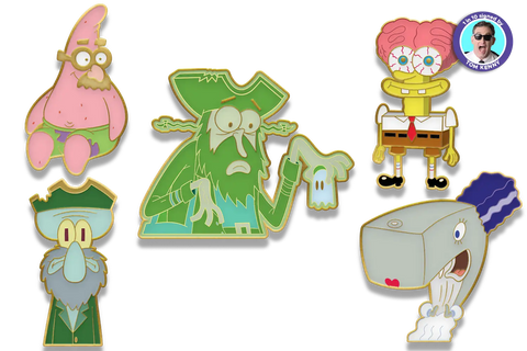 Pre-Order Scaredy Pants Limited Edition 5 Pin Set – 1 in 10 Signed by Tom Kenny