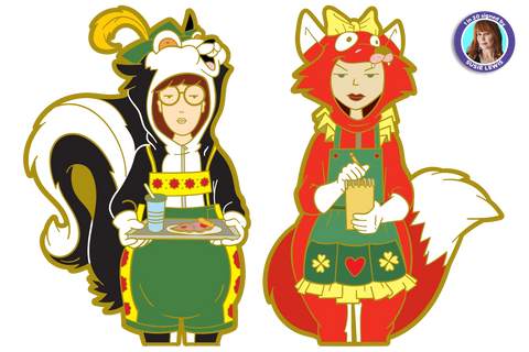 Pre-Order Daria & Jane Animal Party Limited Edition 2-Pin Set – 1 in 20 Signed by Susie Lewis