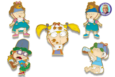 Pre-Order - Touchdown Tommy Rugrats Mystery Pin Set. Play the Odds - 1 in 20 Signed by Cheryl Chase