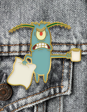 #20 Plankton Coffee - Enamel Pin