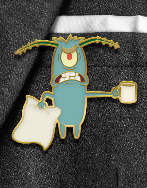 #20 Plankton Coffee - Enamel Pin