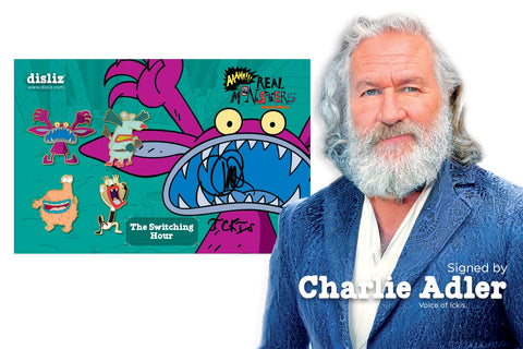 Pre-Order - The Switching Hour Premium Signed 4-Pin Set. Guaranteed Autograph by Charlie Adler