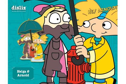 Pre-Order Helga & Arnold Umbrella Limited Edition 1 Pin Set – 1 in 10 Signed by Craig Bartlett