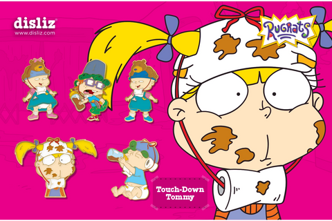 Pre-Order - Touchdown Tommy Rugrats Mystery Pin Set. Play the Odds - 1 in 20 Signed by Cheryl Chase