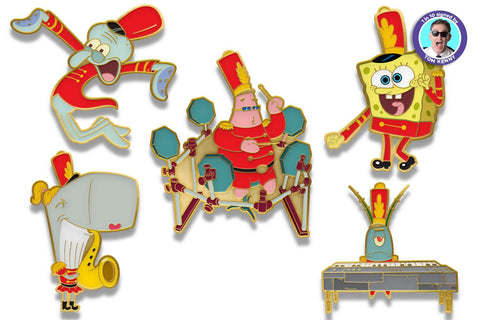 Band Geeks Limited Edition 5 Pin Set – 1 in 10 Signed by Tom Kenny